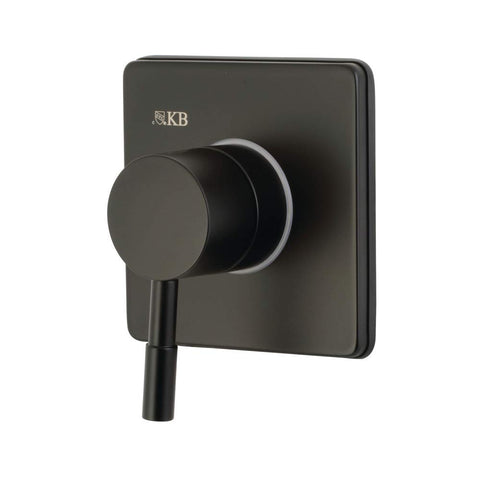 Kingston Brass KS3040DL Concord Single-Handle Three-Way Diverter Valve with Trim Kit, Matte Black