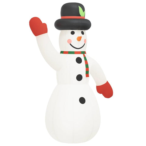 vidaXL Incredible 32ft Tall Christmas Inflatable Snowman - Outdoor Holiday Decoration with Built-in Led Lights & Air Blower - Oxford Fabric, White, Weather Resistant, Easy Inflate/Deflate