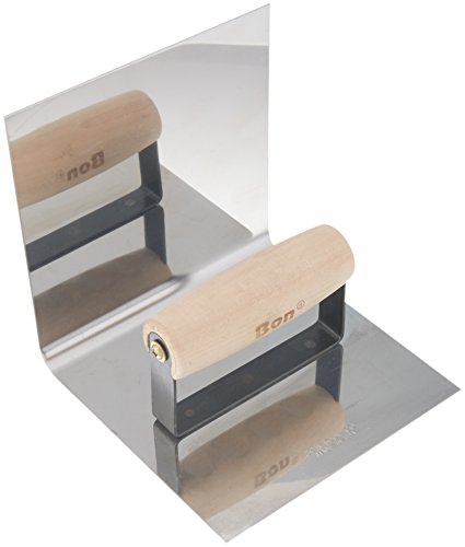 Bon 12-472 6-Inch by 6-Inch Stainless Steel Base Tool with 1/2-Inch Lip and 6-Inch Radius Wood Handle