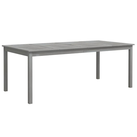 vidaXL Solid Acacia Wood Patio Table for Garden, Terrace or Patio - Gray Outdoor Table with Sturdy Top and Oil-Finished Easy Clean Surface