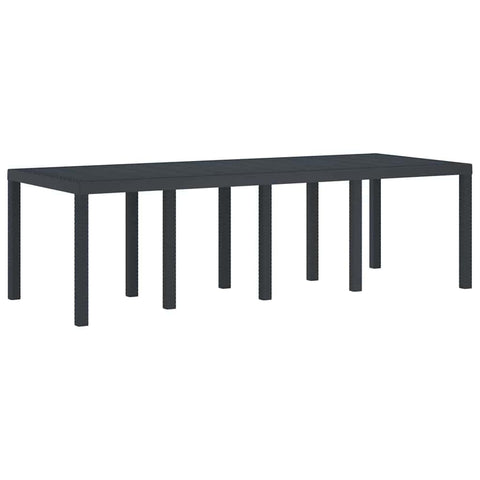 vidaXL Garden Dining Set 9 pcs Anthracite Polypropylene, Outdoor Dining Set for Garden, Modern Lightweight Table, Durable Seats for Chill Meals
