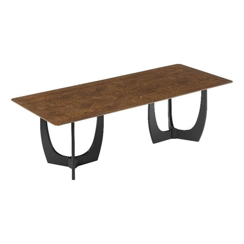 Modway Wrenly 94 Inch Rectangle Dining Table in Walnut - Large Home Office Conference Table - Comfortably Seats 8 to 10 People