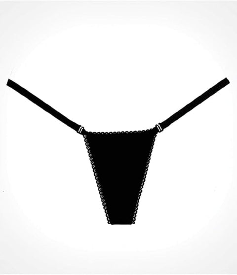 Allure Adore Between The Cheats Wetlook Panty Black (One Size)