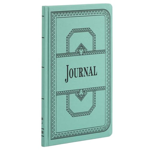 Boorum & Pease 66 Series Account Book, Journal Ruled, Green, 150 Pages, 12-1/8" x 7-5/8" (66-150-J) , Blue
