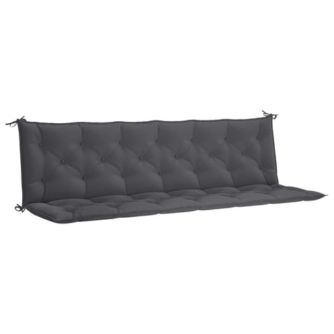 vidaXL Garden Bench Cushions Set of 2 â€“ Large Size Outdoor Pillows in Anthracite Oxford Fabric, Comfortable Hollow Fiber Filling, 78.7â€x19.7â€x2.8â€