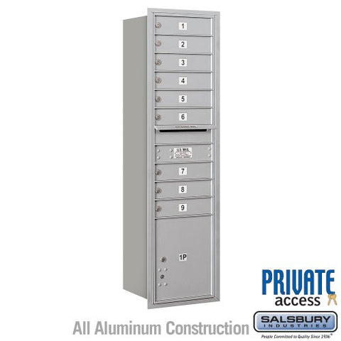 Salsbury Industries 3716S-09ARP 4C Horizontal Mailbox, Aluminum