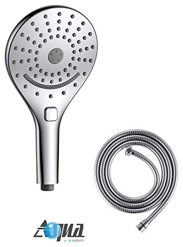 Aqua Rondo by KubeBath 6" Multifunction Handheld With Flexible Hose