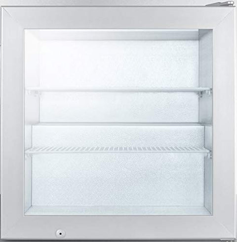 Summit SCFU386 Countertop Upright Freezer, Glass/Gray