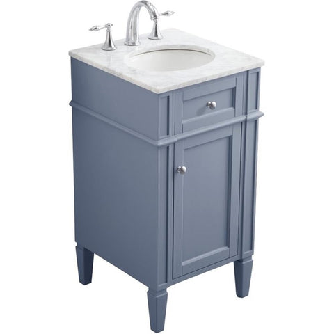 18 in. Park Avenue Single Bathroom Vanity Set - Grey