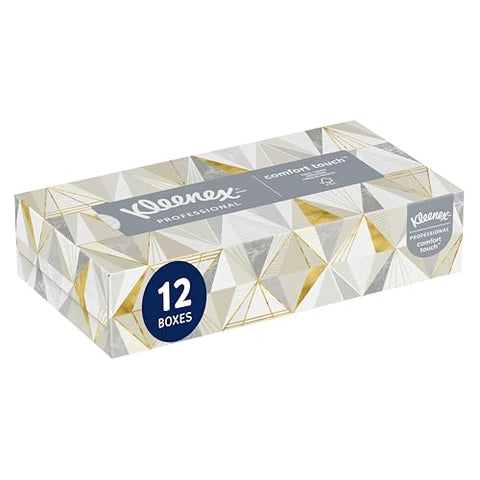 Kleenex® Professional Facial Tissue, Bulk (03076), 2-Ply, White, Flat Facial Tissue Boxes for Business, Convenience Case (125 Tissues/Box, 12 Boxes/Case, 1,500 Tissues/Case)