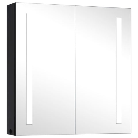 vidaXL Bathroom Cabinet Anthracite MDF with Melamine Finish, Glass Medium