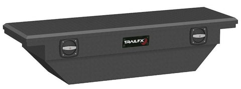 TrailFX Aluminum Truck Tool Box Fits Chevrolet Colorado 2015-2026 Crossover Angled Low Profile Diamond Tread Matte Black 19.25 Inch x 63 Inch x 13.5 Inch, 7.6 Cubic Feet Truck Bed Box TrailFX 120633C