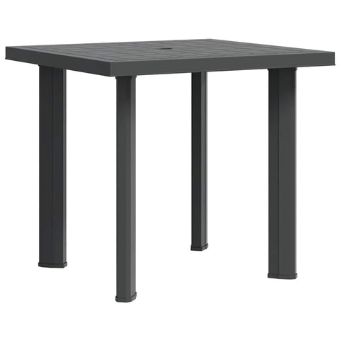vidaXL Garden Table Anthracite Plastic 31.5x29.5x28.3 in Lightweight