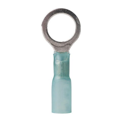 ANCOR MARINE GRADE 311699 Electrical Nylon Insulated Adhesive Lined Heat Shrink Ring Terminals (16 to 14-Gauge, Size 3/8 Screw, 100-Pack)