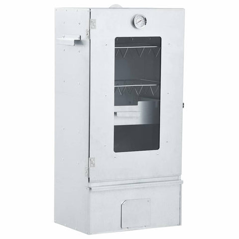 vidaXL BBQ Oven Smoker with 2.2 lb Wood Chips Outdoor Smoker Grill Garden Home Kitchen Appliances Smokehouse Smoking Oven Multi-Functional