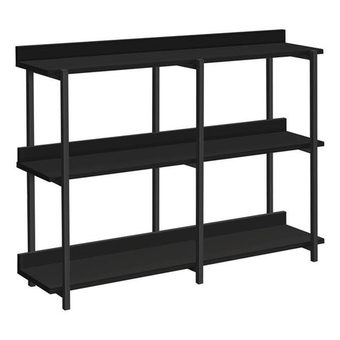 Monarch Specialties 2219 Accent Table, Console, Entryway, Narrow, Sofa, Living Room, Bedroom, Laminate, Contemporary, Modern Table-48 L/Black/Black Metal Hall, 47.25" L x 12" W x 34" H