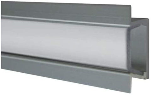 Heise - 1M Track - Silver Anodized Aluminum - Frosted Flush Mount (HE-AFMTFL)
