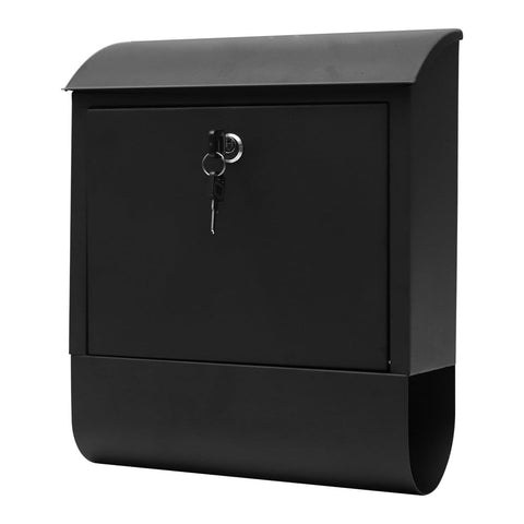 Outdoor Ultimate Secure Wall Mounted Locking Steel Mailbox, Size: 11.5" W x 4.5" D x 13.5" H, Galvanized Steel Wall Mount Mailbox Waterproof and Rust-Proof Metal with Newspaper Holder – MD10