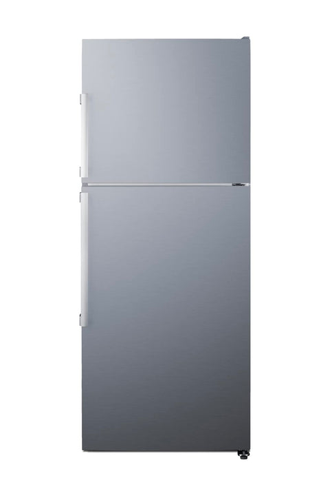 ENERGY STAR certified counter depth refrigerator-freezer with stainless steel doors platinum cabinet and icemaker