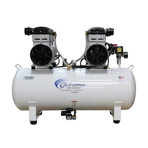 California Air Tools 20040DSPCAD 4.0 HP Ultra Quiet and Oil-Free Air Compressor, 20 Gallon Tank, 65 dB Noise Level, with 80% Air Drying System and Automatic Drain in Soundproof Cabinet, 220V / 60Hz