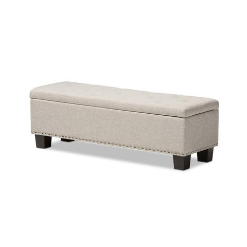 Baxton Studio Hannah Storage Bench in Beige