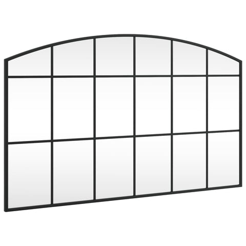 vidaXL Wall-Mounted Wall Mirror â€“ Black, Iron Frame, 23.6"" Width x 39.4"" Length â€“ Ideal for Bedroom, Hallway, Living Room, Bathroom, 358639