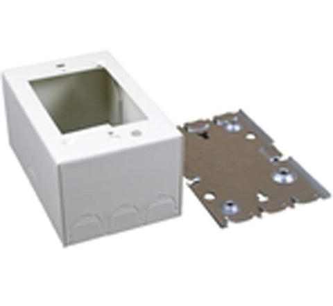 Legrand Wiremold V5747 Metal Raceway Extending Power On-Wall Shallow Switch and Receptacle Box Fitting, Wiremold/Legrand, Ivory