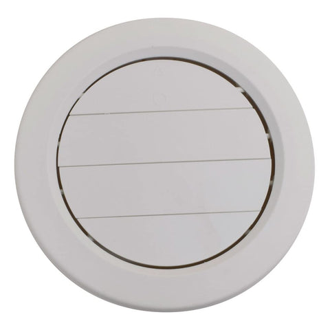 VALTERRA A10-3359VP Dampered Heating and A/C Register with 360° Rotation - 5-1/2" ID x 6-7/8" OD, Medium White