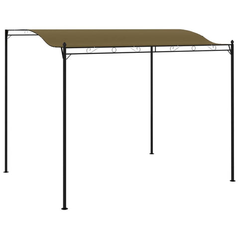 vidaXL Gazebo Canopy Pavilion - Taupe, Steel Frame, Polyester Cover, Sun Shade for Gatherings, Camping, Picnics - 9.8'x7.9', Easy Assembly