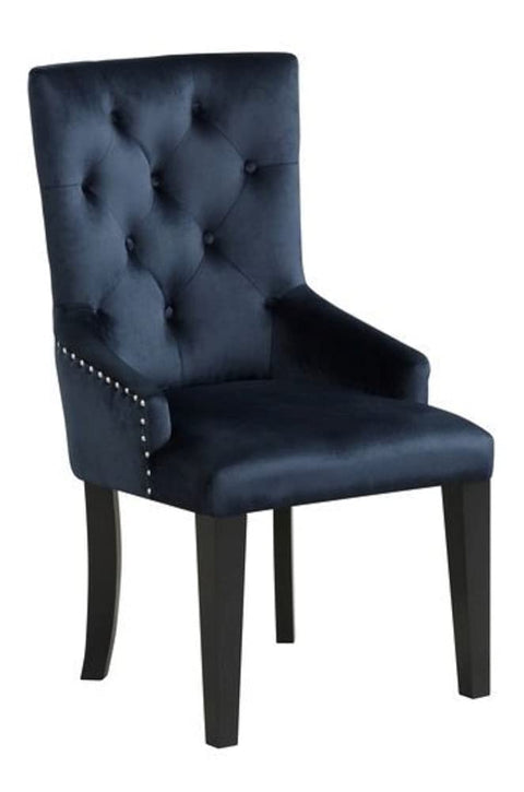 Varian II Black Velvet/Wood Tufted Side Chair by Acme