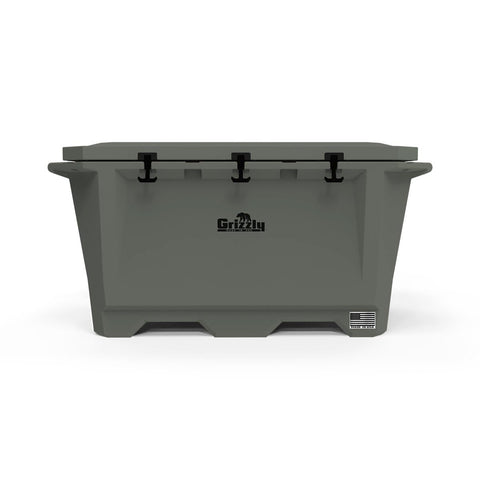 Grizzly 450 Cooler | 450 qt Ice Chest Durable Rotomolded Insulated | Made in USA | Warranty for Life | for Cold Plunge Ice Bath Camping Fishing Hunting | G450 | Lunar Green
