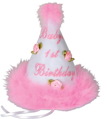 Bulk Buys Baby'S 1St Birthday Cone Hat - Pink Case Of 6