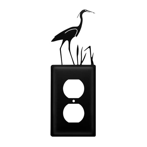Village Wrought Iron Heron Outlet Cover