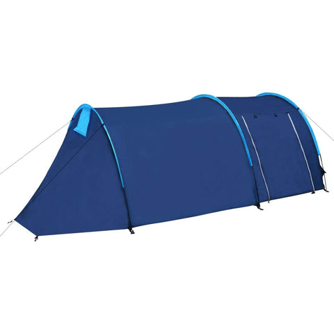 vidaXL Camping Tent, Pop up Tent for 4 Persons, Backpacking Tent with Carrying Bag, Family Tent for Outdoor Hiking Beach, Navy Blue and Light Blue