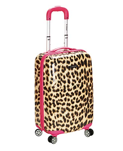 Rockland Safari Hardside Spinner Wheel Luggage, Zebra, Carry-On 20-Inch