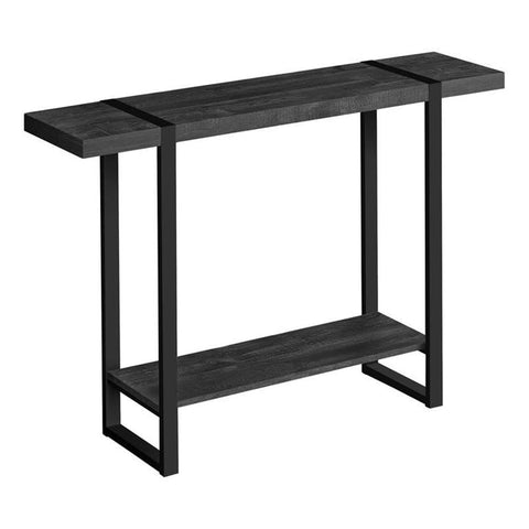 Monarch Specialties I 2861 Accent Table, Console, Entryway, Narrow, Sofa, Living Room, Bedroom, Metal, Laminate, Black, Contemporary, Modern