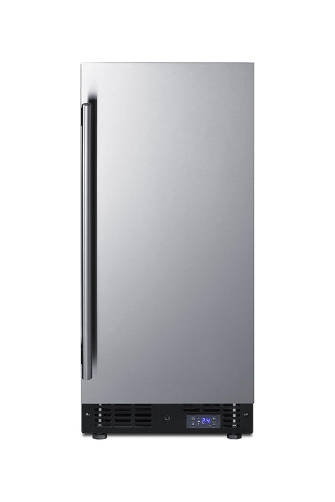 Summit SCFF1533BSS Cabinet Freezer with 2.45 cu. ft. Total Capacity Frost Free Operation Adjustable Chrome Shelves Sabbath Mode Setting and 100% CFC Free in Stainless Steel (Right Hinge