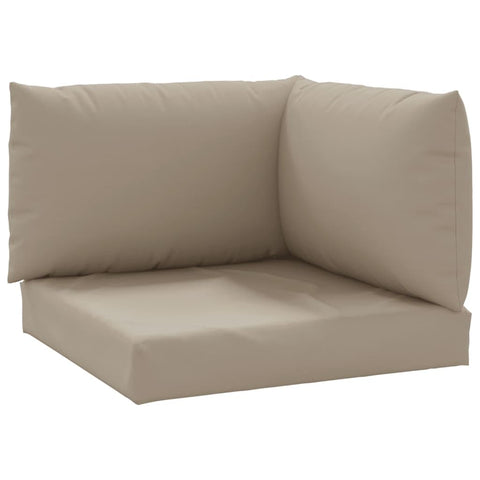 vidaXL 3 pcs Taupe Pallet Cushions - 100% Oxford Fabric - Lightweight - Comfortable - Durable with 23.6” Dimension for Outdoor Spaces