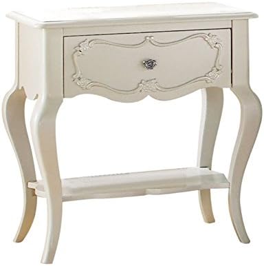 Acme Edalene 1-Drawer Wooden Nightstand with Bottom Shelf in Pearl White
