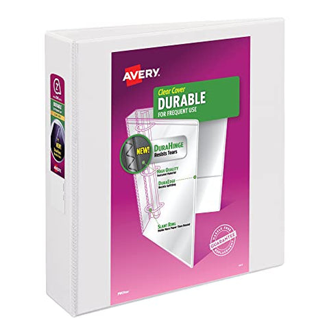 Durable View Binder With Durahinge And Slant Rings 3 Rings 2 inch Capacity 11 X 8.5 White