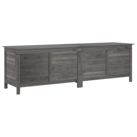 vidaXL Garden Storage Box Anthracite Solid Fir Wood 78.1 x 19.7 x 22.2 in