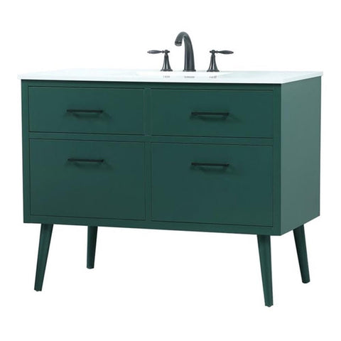 Elegant Kitchen and Bath 42 inch Bathroom Vanity Cabinet - Green