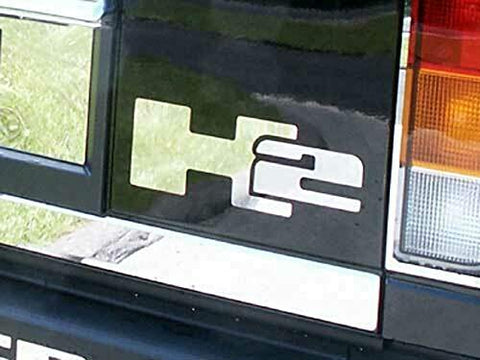 QAA is Compatible with 2003-2009 Hummer H2 2 Piece Stainless Letter Graphics, Rear Deck H2 Emblem, Polished Stainless Steel HV43026
