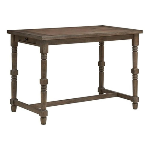 Brittany Deluxe Bar Table w/Lathe Turned Legs & Drawers (Set of 2) - Vintage Walnut/Wood