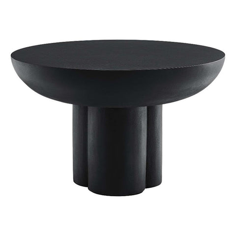 Modway EEI-6760-BLK Caspian Round Concrete Coffee Table, Black