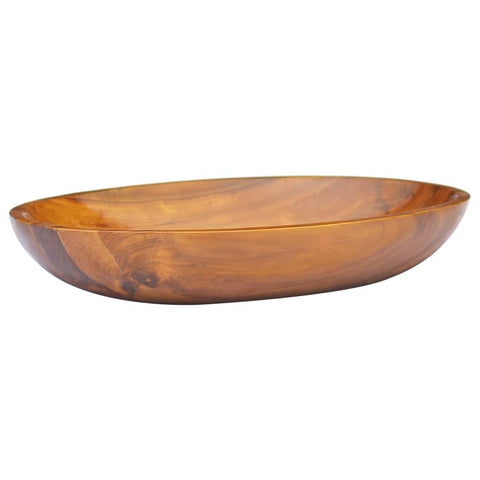 vidaXL Solid Teakwood Basin - Handsomely Sanded Finish - Hardwearing and Long-Lasting - Ideal for Bedroom, Bathroom, and Living Spaces - No Assembly Needed