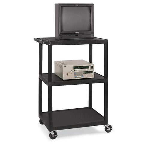 LUXOR LE42-B 42"H AV Cart - Three Shelves