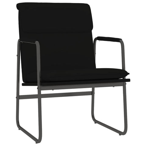 vidaXL Stylish Modern Lounge Chair - 21.7"x25.2"x31.5" Comfy Faux Leather in Elegant Black, Ideal for Relaxation & Home Decor