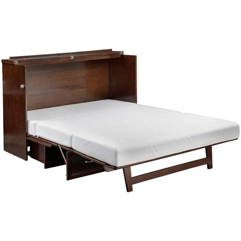 AFI Deerfield Murphy Bed Chest with Charging Station, Queen, Walnut