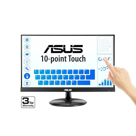 ASUS VT229H 21.5" Monitor 1080P IPS 10-Point Touch Eye Care with HDMI VGA, Black